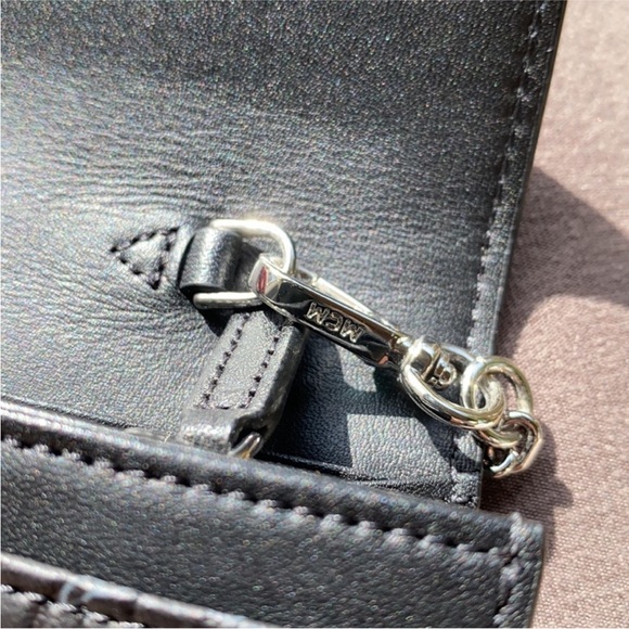 MCM| Chain Crossbody Wallet| Black - Picture 7 of 7